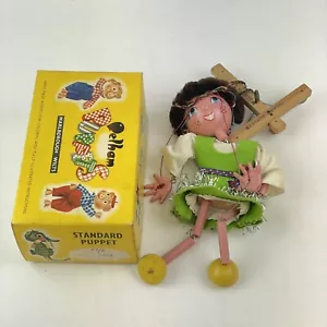 Vintage Boxed Pelham Puppet JC Girl 20cm 8” Unusual Dress - Picture 1 of 9
