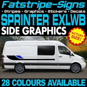 para adaptarse a MERCEDES SPRINTER EXLWB RAYAS PEGATINAS GRÁFICAS CÁMPER FURGONETA AUTOCARAVANA - Imagen 1 de 2