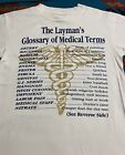 Vintage 90s The Layman’s Glossary Of Medical Terms T Shirt Single Stitch M 