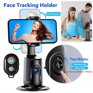 360° Smart Face Tracking Phone Selfie Stick Holder Tripod Wireless Camera Mount - Picture 1 of 14