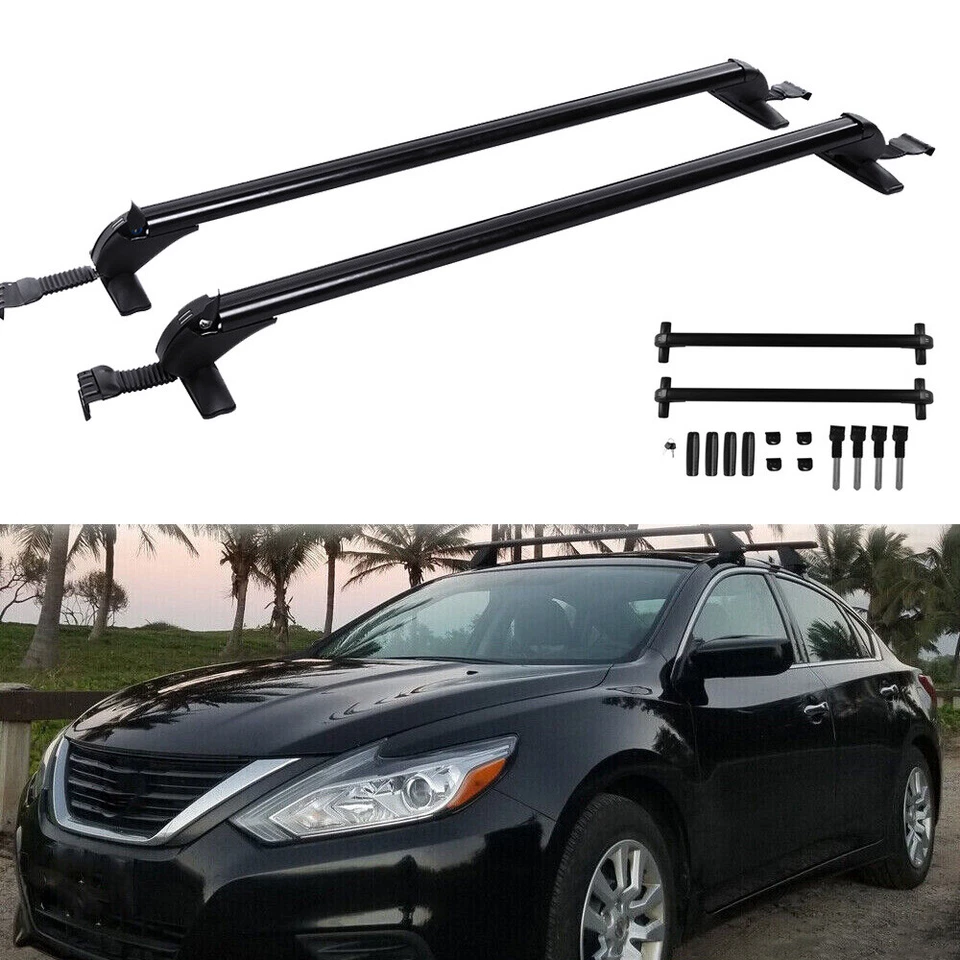 For Nissan Altima 2013-2020 Sedan Roof Rack Cross Bar 43.3" Luggage Carrier+Lock Foto 1 de 4
