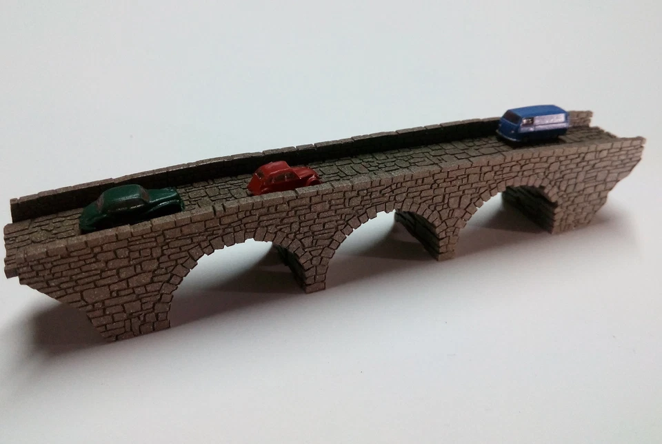 STONE BRIDGE Z GAUGE Z SCALE 1:220 MODEL TRIPLE ARCH  LASER ENGRAVED - Image 1 of 4
