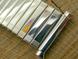 Banda de reloj vintage JB Champion expansión de acero inoxidable 17,5 mm-21 mm sin usar - Imagen 1 de 3