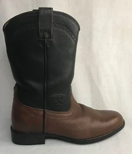 Botas vaqueras occidentales clásicas de cuero Ariat ATS - negras y marrones - para mujer 7 - Imagen 1 de 10