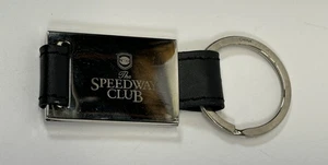 The Speedway Club Metal Leather Keychain Racing NASCAR Speedway - Afbeelding 1 van 4
