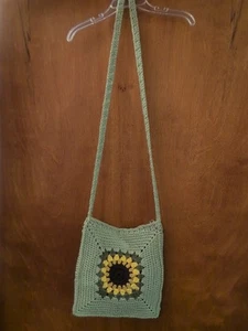 Earthbound Trading Company Sunflower Crochet Crossbody - Picture 1 of 11