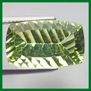10.06 Cts TOP CLASS CUSHION (17 x 10 mm) NATURAL GREEN AMETHYST (PRASIOLITE) GEM - Picture 1 of 7