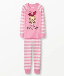 Hanna Andersson Size 8 130cm Dr. Seuss Grinch Long John Pajama Set Cindy Lou Who - Picture 1 of 7