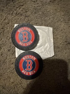 Boston Red Sox Silicone Car Coasters - Set of 2 - Easy Install - Picture 1 of 1