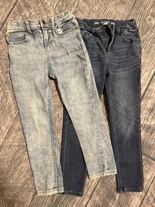 Cat & Jack Boys Skinny Stretch Jeans Size 7 Lot Of 2 - Picture 1 of 9
