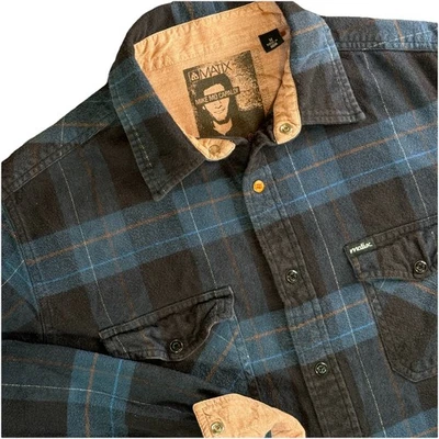 Matix Mike Mo Capaldi Signature Series Y2K Shirt Men M Plaid Flannel Pearl Snap - Image 1 of 4