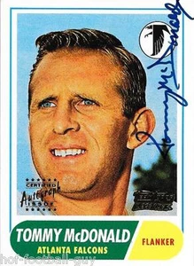 TOMMY McDONALD SIGNIERTE TOPPS ZERTIFIZIERTE AUTOKARTE ~ FOOTBALL HALL OF FAME ~ HOF AUTO - Bild 1 von 2