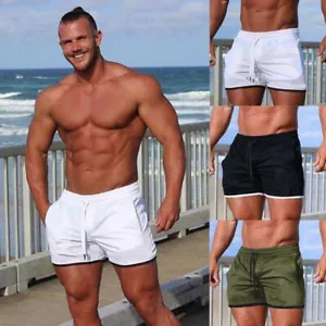 Fitness Herren Sport Laufshorts Training Kurze Hosen Strand Badehose - Bild 1 von 16
