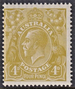 KGV - 4d Olive (SMW p14) *MINT UNHINGED* ACSC 115 (CV $350) - Picture 1 of 2