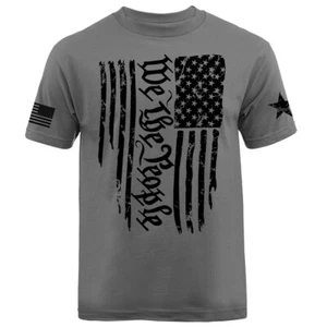 We The People with Large US Flag American Pride Patriot Patriotic USA T-Shirt - Bild 1 von 16