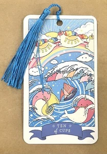 Dieci di Coppe - Carta Segnalibro Tarocchi Kawaii - Armonia, Matrimonio, Amore e Amicizia - Foto 1 di 6