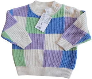 H&M Winter Girl’s Knitted Soft Cozy Sweater Pullover 4-6 Month Long Sleeve - Picture 1 of 5