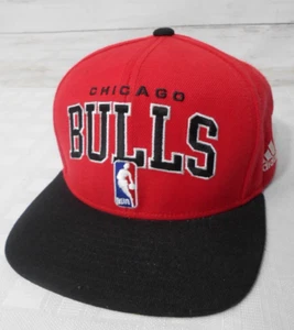 ADIDAS Shoe Co. NBA Chicago Bulls Black Red Snapback Baseball Hat Cap One Size - Picture 1 of 17