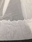 1.6  Metres X 270 Drop Crystal Sheer  Curtain Voile With Cornelli Hem -Bone