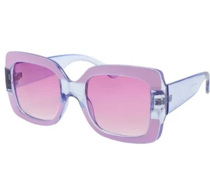 Übergroße Sonnenbrille Damen Lady quadratisch Kunststoff klar modisch schwarz Gafas Schirm - Bild 1 von 10