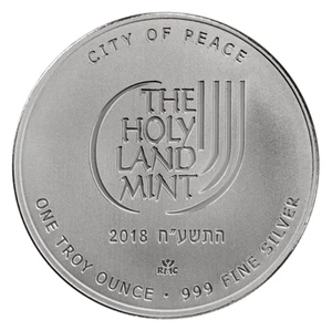 Jerusalem the Eternal City Silver Israel Medal 1oz Holy Land - Picture 1 of 4