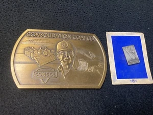 Consolidation Coal Co Gürtelschnalle und Konsole Ziel Null Unfälle Anstecknadel - Bild 1 von 4