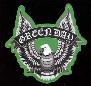 GREEN DAY 1980's Pop Punk Rock Band EAGLE LOGO Car Ref RUBBER MAGNET 5" x 5" New - Picture 1 of 1