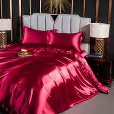 2023 home Silk bedding set, down duvet cover/flat bed sheet pillowcase
