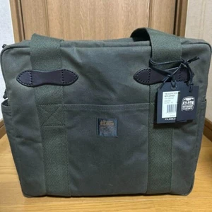 FILSON Tin Cloth Zipper Tote Bag OtterGreen Tagged Unused Rare New - Picture 1 of 6