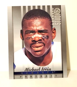RETRATO DE ESTUDIO DONRUSS, 8"X10" Tarjeta Michael Irvin, #14, FL Dallas Cowboys - Imagen 1 de 2
