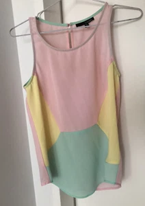 Ladies Tank Top-Soft Colours-Summer Cami-Singlet-Woman-size XS.Excellent Cond. - Picture 1 of 8