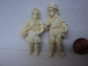 DOLLHOUSE STATUES- FARMER BOY/SCHOLL GIRL-IV - Picture 1 of 6