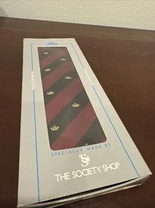 THE SOCIETY SHOP Holland KLM cravatta uomo 100% seta Made in Italy 3 X 54 NUOVA con scatola - Foto 1 di 5