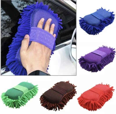 Paquete de 2 guantes de limpieza ultra suaves para eliminar el polvo de herramientas grandes para lavar autos Foto 1 de 4