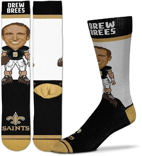 Calcetines For Bare Feet New Orleans Saints Drew Brees # Player Crew Nuevos con Etiquetas Foto 1 de 1