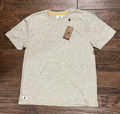 Camisa kangol masculina estilo: K90139 H3L3J4 bege amarela tamanho médio - Imagem 1 de 4