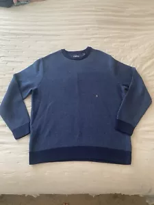Chaps Men’s navy/ Light Blue Crewneck Sweater Size XL NWOT- Christmas Present! - Picture 1 of 8