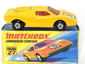 LESNEY MATCHBOX NO. 27 LAMBORGHINI COUNTACH - MINT BOXED - Picture 1 of 4