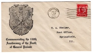#690 Pulaski 1931 FDC - Planty #15 U/O Conneaut OH - Picture 1 of 2