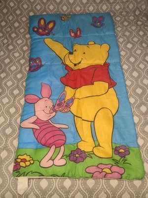 Vintage Winnie The Pooh “Best Friends” Double Sided Print Sleeping Bag 30”X57” - Image 1 of 4
