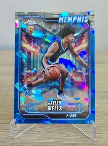 2024-25 Topps Chrome Sapphire Jaylen Wells RC #185 Refractor Rookie Grizzlies - Picture 1 of 2