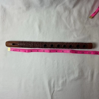 Flauta Basuri Señor Krishna Bansuri Instrumento Musical Madera Tallado a Mano 13 Pulgadas Foto 1 de 4