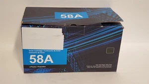 Replacement for HP 58A CF258A 58X CF258X With Chip Black Toner Cartridges 2 Pack - Picture 1 of 7