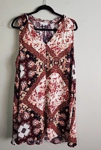 Blusa Ombretto Donna Taglia XL Trasparente Vedi Attraverso Camicia Senza Maniche - Foto 1 di 7