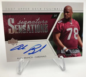 2007 ALAN BRANCH ROOKIE AUTO Upper Deck SIGNATURE RC Card MICHIGAN WOLVERINES - Picture 1 of 7