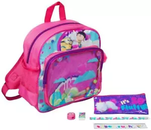 Despicable Me Flauschiger Einhorn Agnes Rucksack mit Schreibwaren Set - Bild 1 von 1