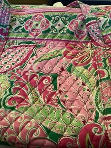 Vera Bradley Pink and Green Pinwheel Tote/Overnight Bag/NWOT/With Jewelry Wallet - Picture 1 of 4