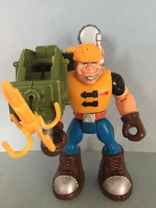 FISHER PRICE RESCUE HEROES CONSTRUCTION WORKER W/BACKPACK EXCELLENT (B-11) - Picture 1 of 1
