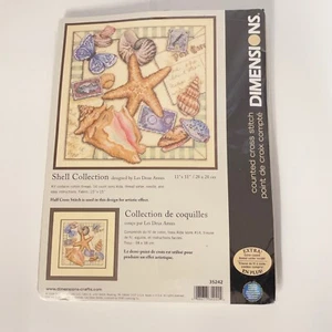 Dimensions Shell Collection Kit punto croce contato 35242 15" x 15" NUOVO - Foto 1 di 6