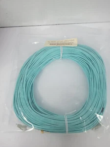 40 Meter Fiber Cable Aqua LC-LC OM3 Multimode Duplex - Picture 1 of 4